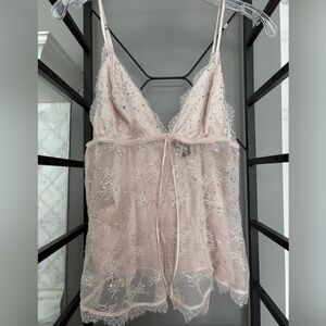 Victoria’s Secret Bejewelled Lace & Satin Lingerie Top